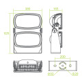 L06B-036EP3.3L-AC-220V 10000LM stickable led outdoor flood light 400w 200w for garden